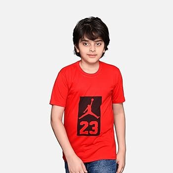 Boys Printed Cotton Blend T Shirt  (Red, Pack of 1)